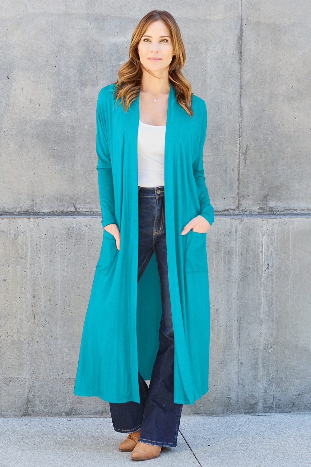 Outerwear_Basic Bae Full Size Open Front Long Sleeve Cover Up