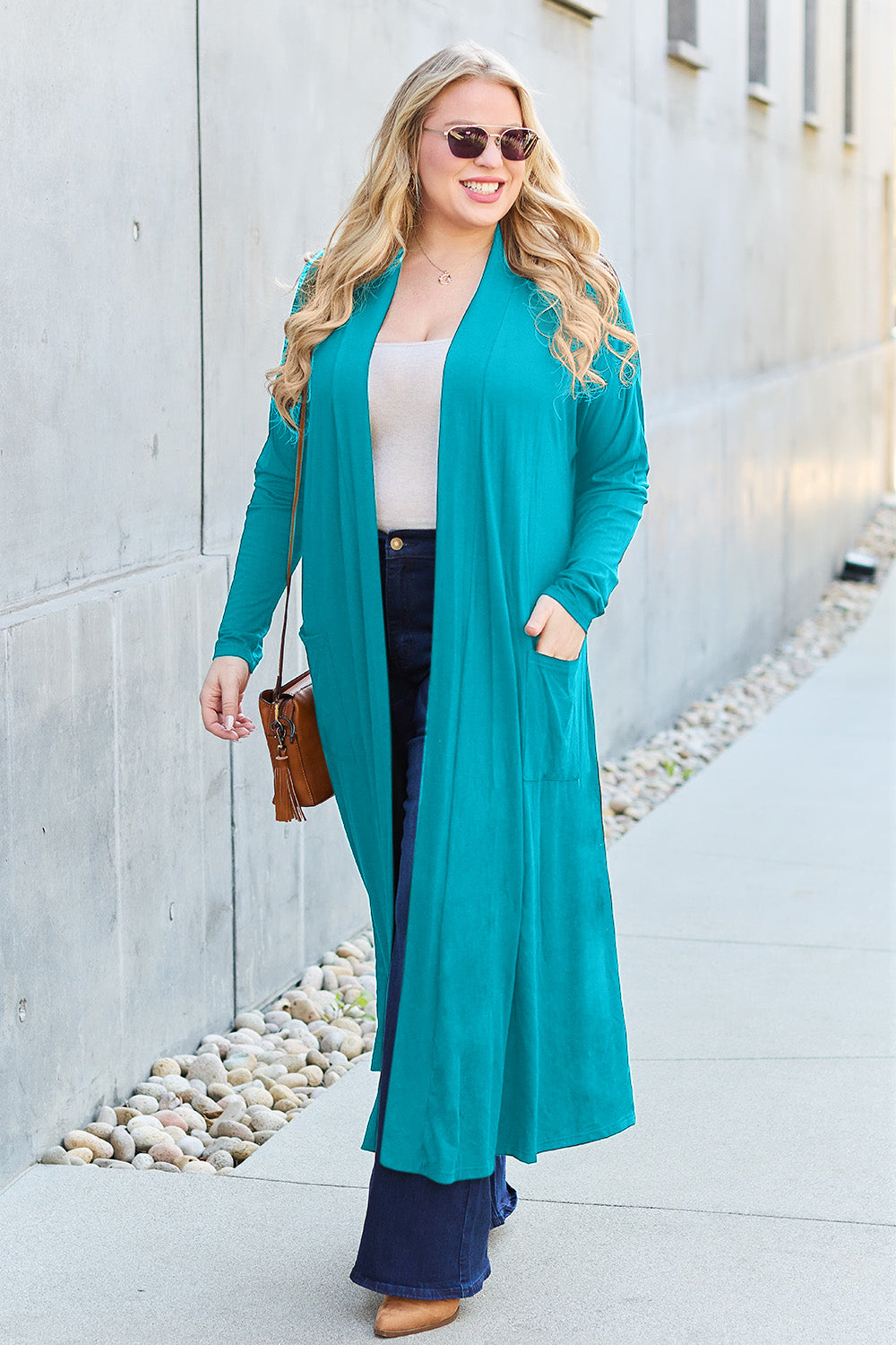 Outerwear_Basic Bae Full Size Open Front Long Sleeve Cover Up