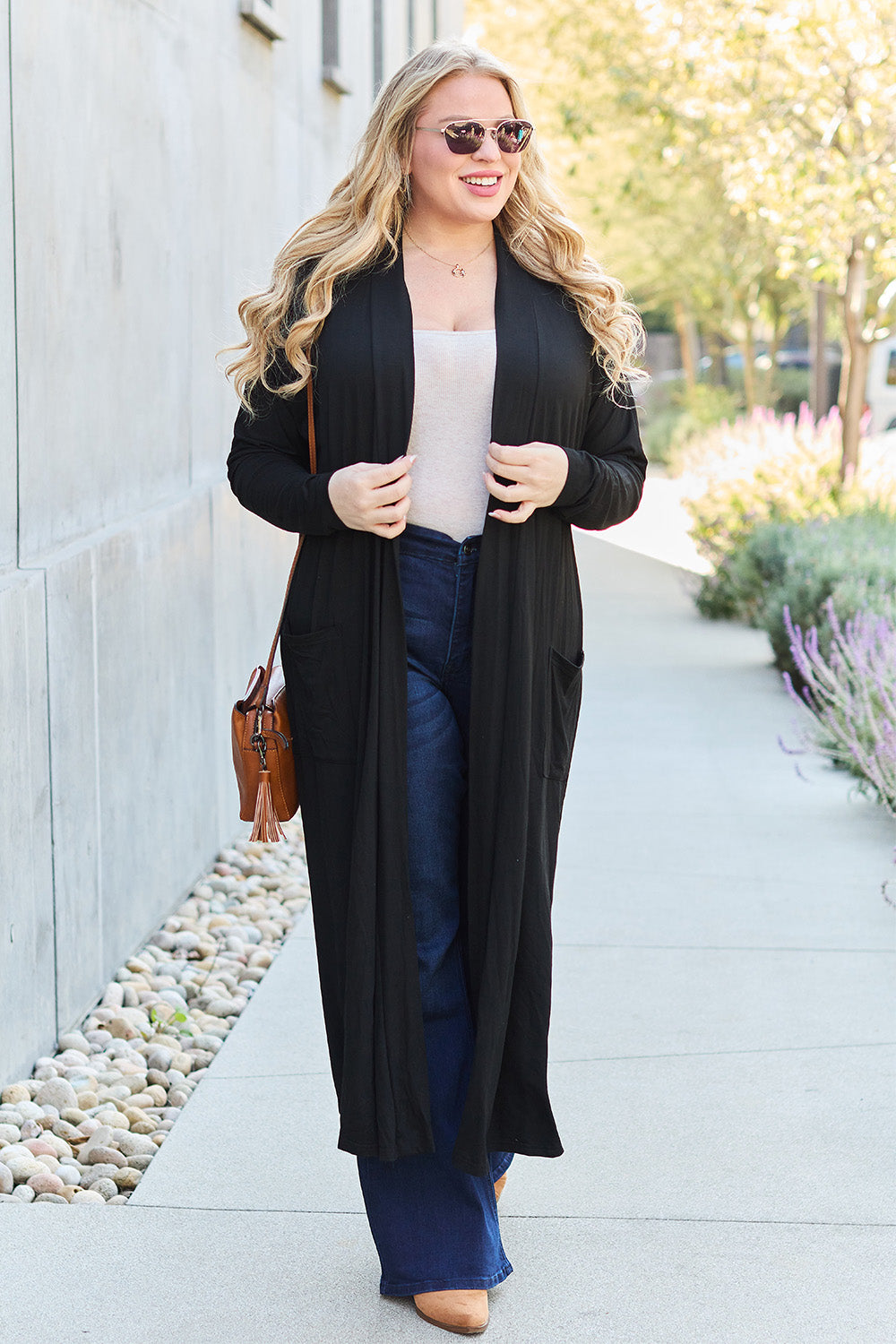 Outerwear_Basic Bae Full Size Open Front Long Sleeve Cover Up