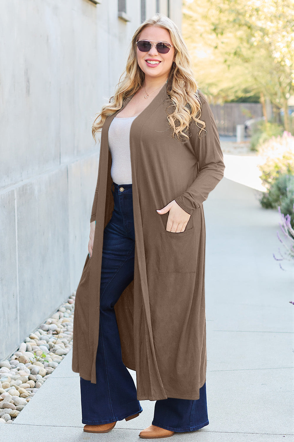 Outerwear_Basic Bae Full Size Open Front Long Sleeve Cover Up