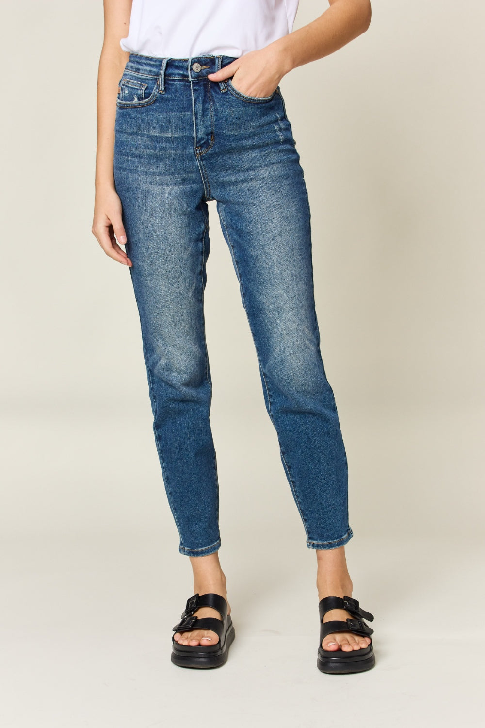 BOTTOM Judy Blue Full Size Tummy Control High Waist Slim Jeans