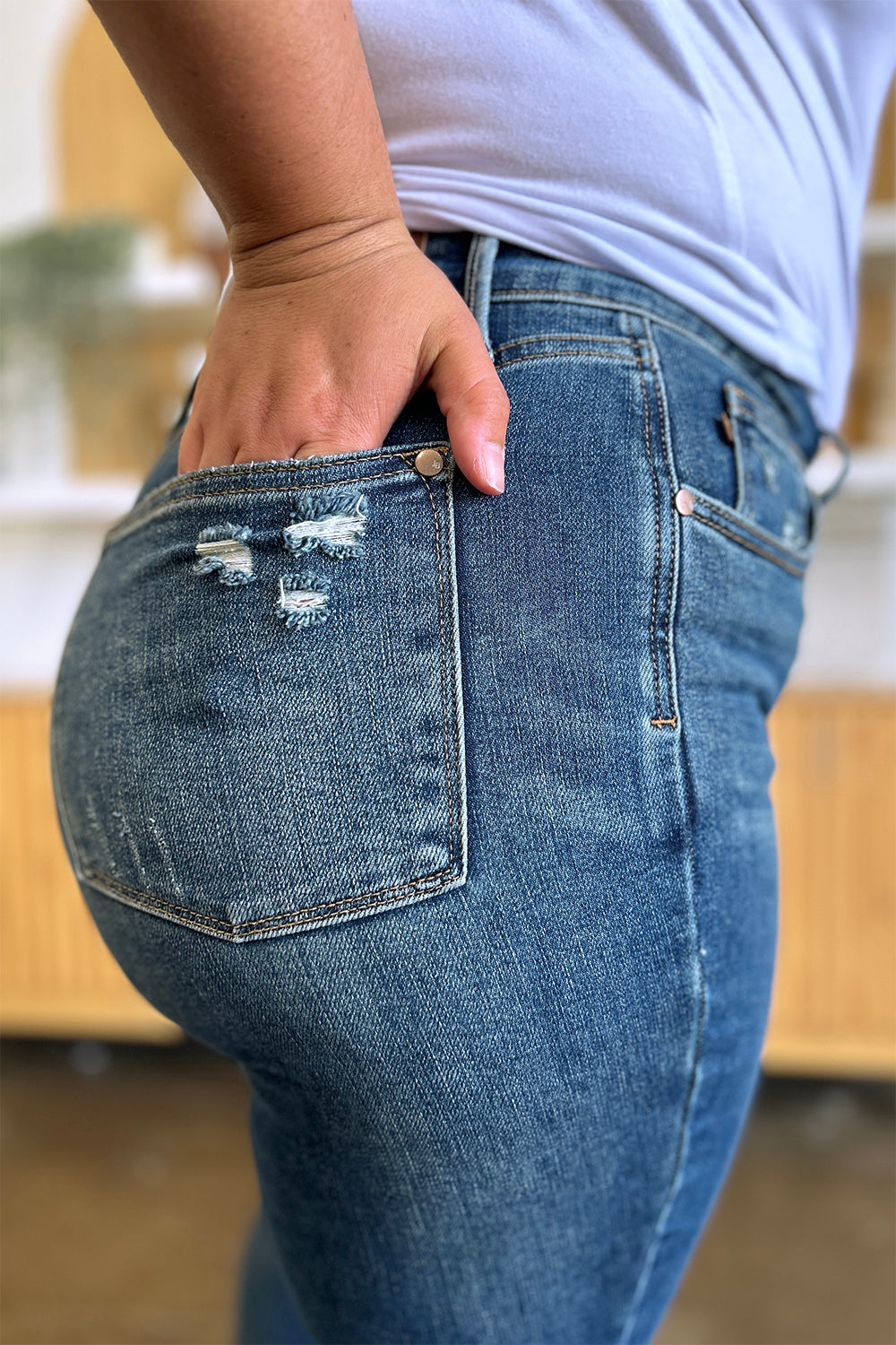 BOTTOM Judy Blue Full Size Tummy Control High Waist Slim Jeans