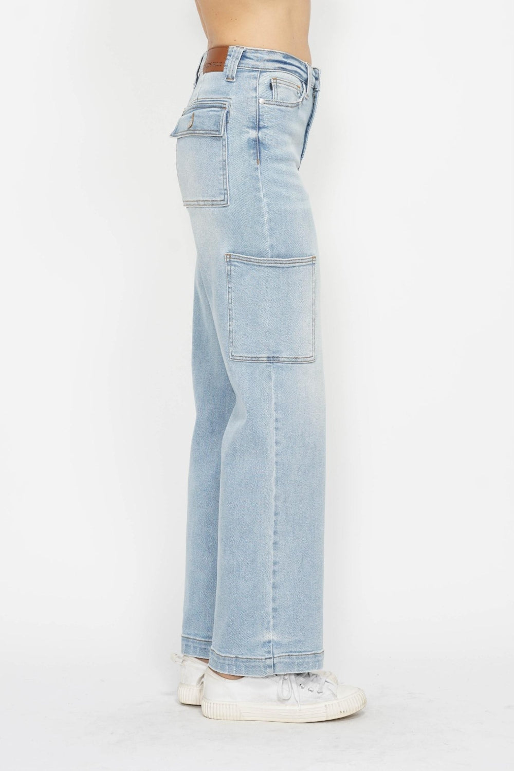 BOTTOM Judy Blue Full Size High Waist Straight Cargo Jeans