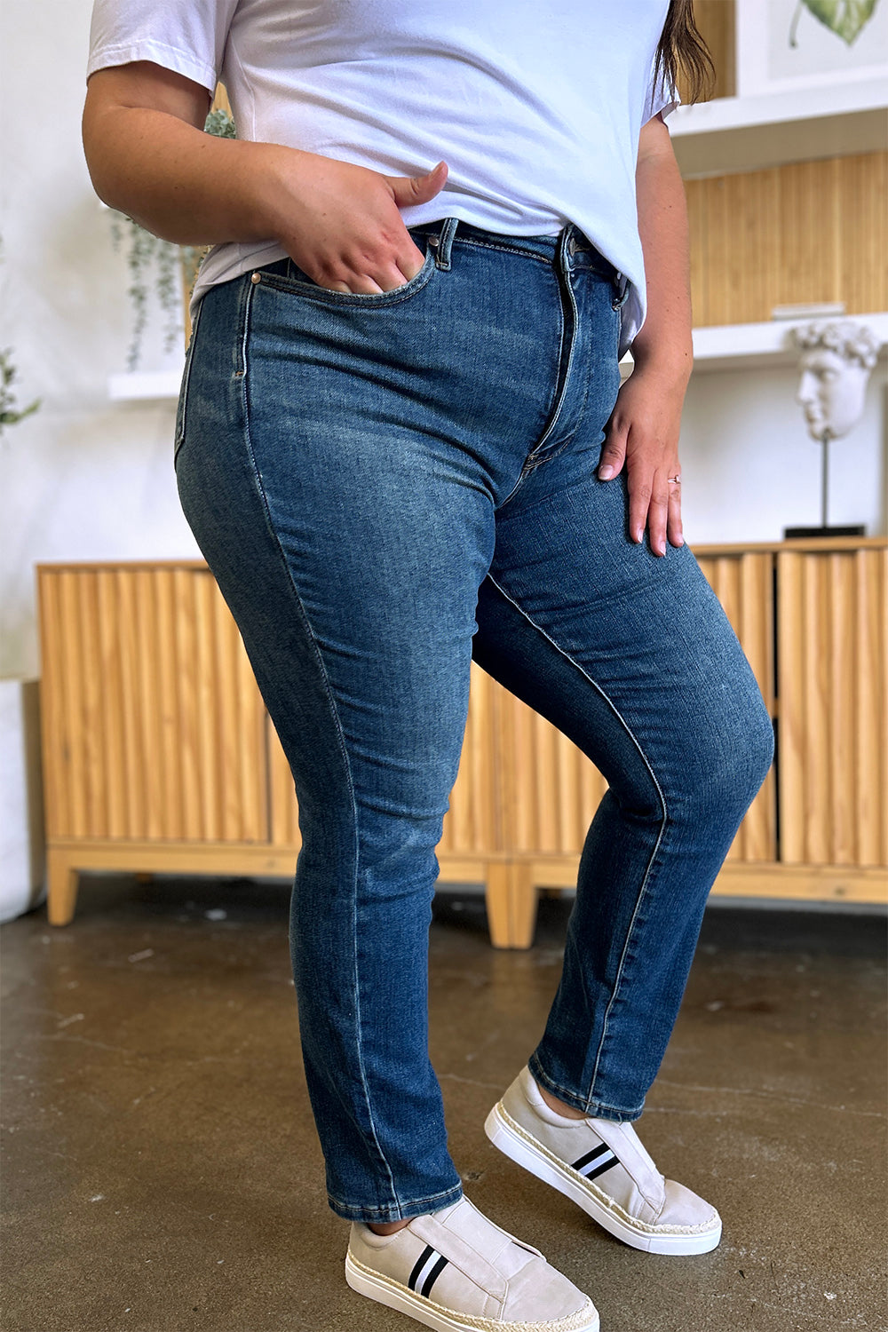 BOTTOM Judy Blue Full Size Tummy Control High Waist Slim Jeans