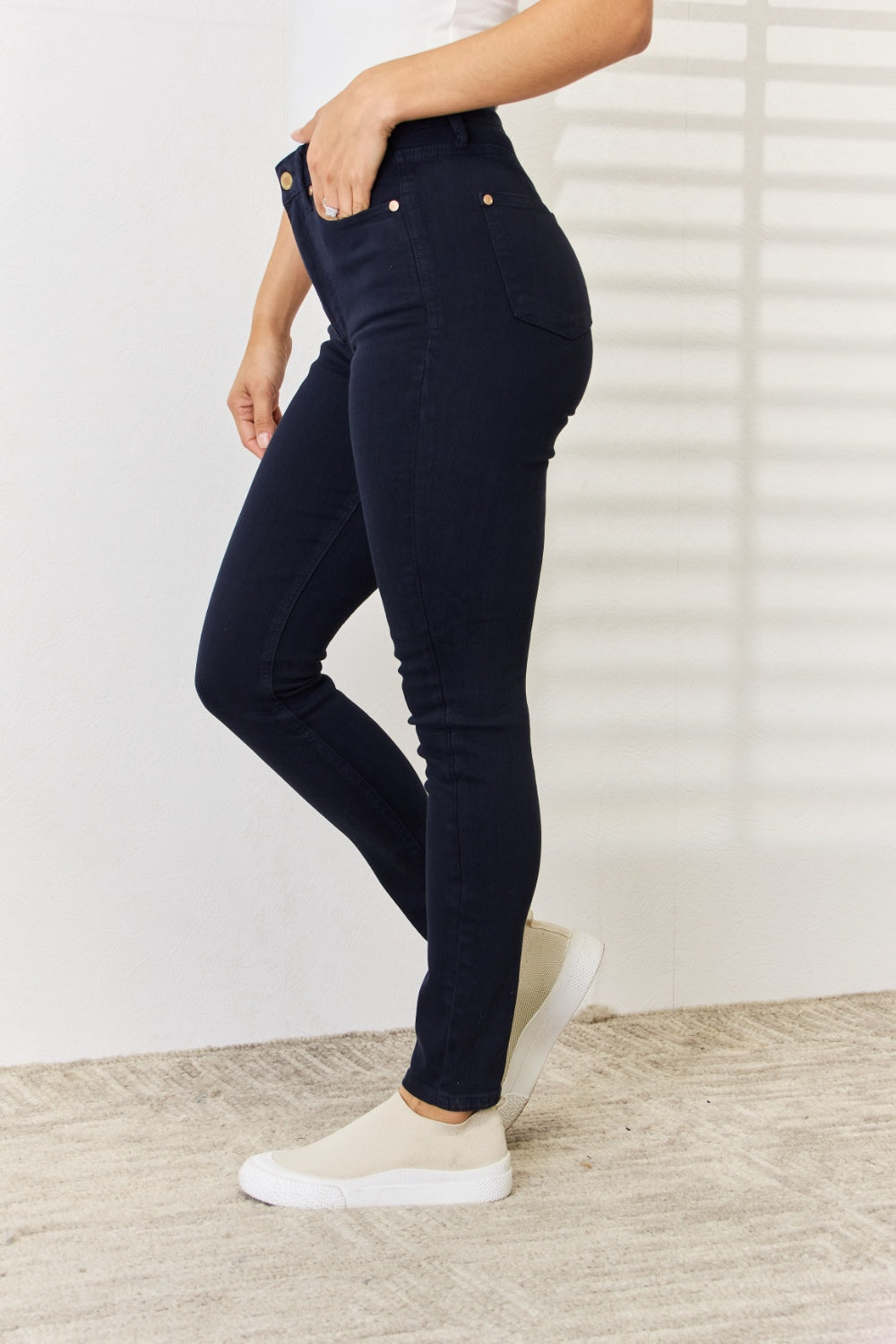BOTTOM Judy Blue Full Size Garment Dyed Tummy Control Skinny Jeans
