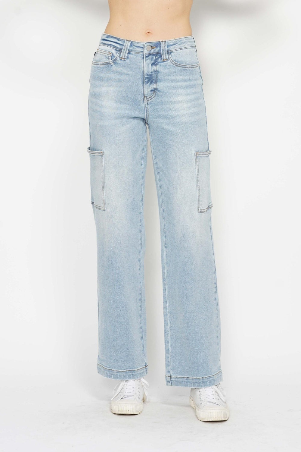 BOTTOM Judy Blue Full Size High Waist Straight Cargo Jeans