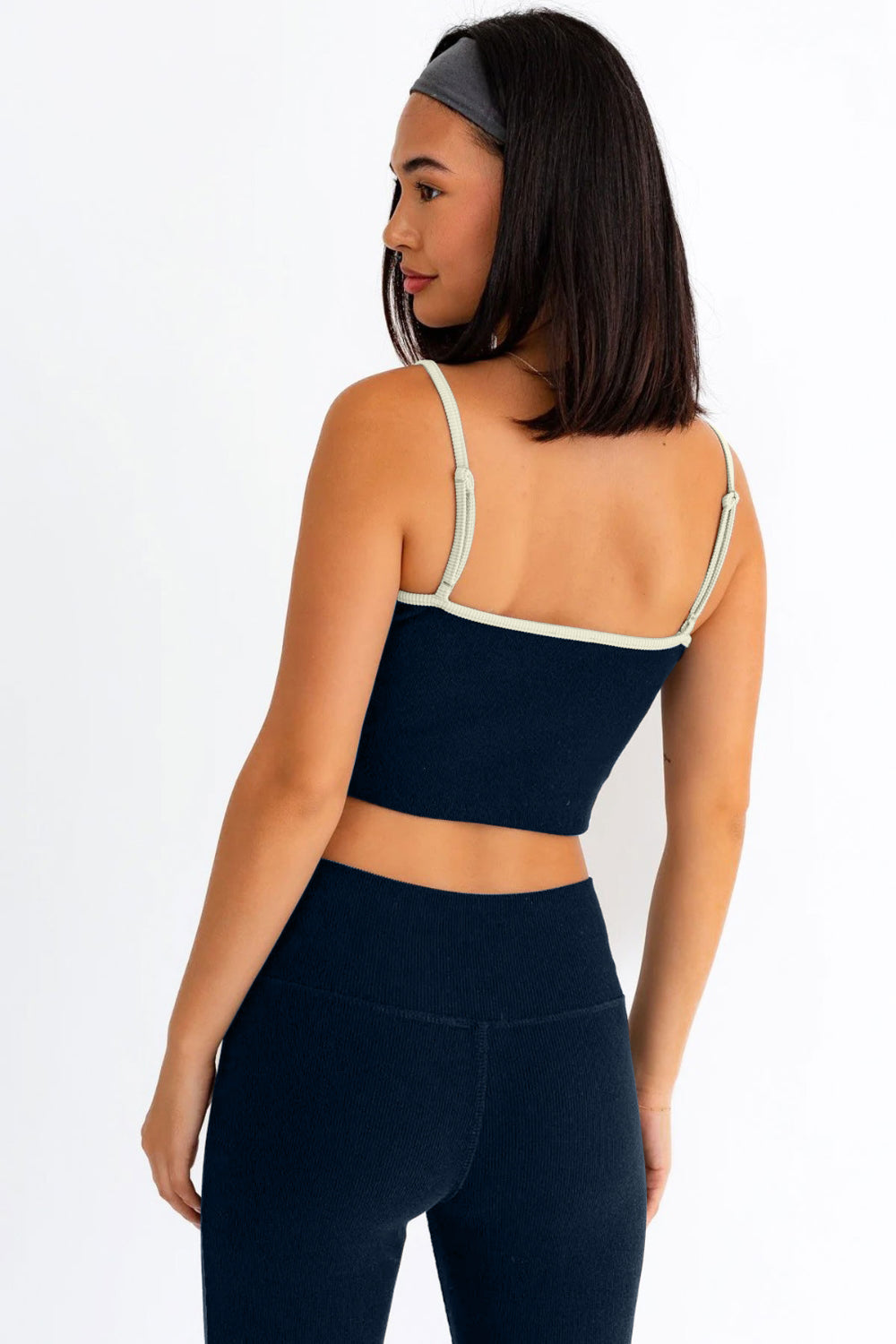 Set Le Lis Ribbed Crop Cami and High Waist Brushed Leggings Set