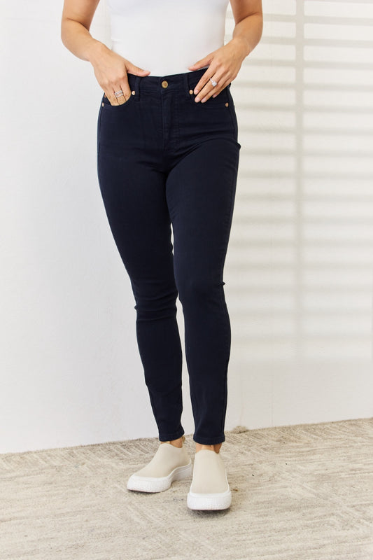 BOTTOM Judy Blue Full Size Garment Dyed Tummy Control Skinny Jeans