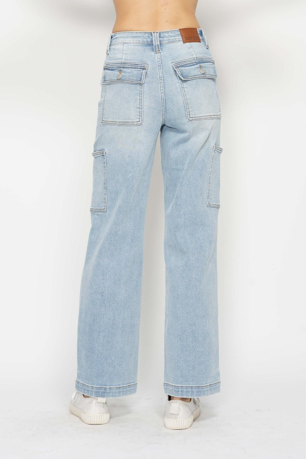BOTTOM Judy Blue Full Size High Waist Straight Cargo Jeans