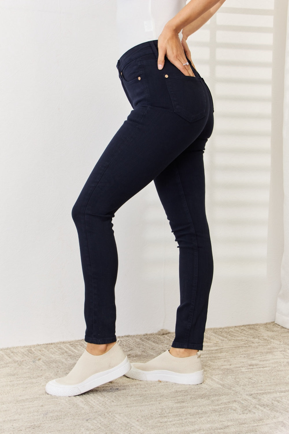 BOTTOM Judy Blue Full Size Garment Dyed Tummy Control Skinny Jeans