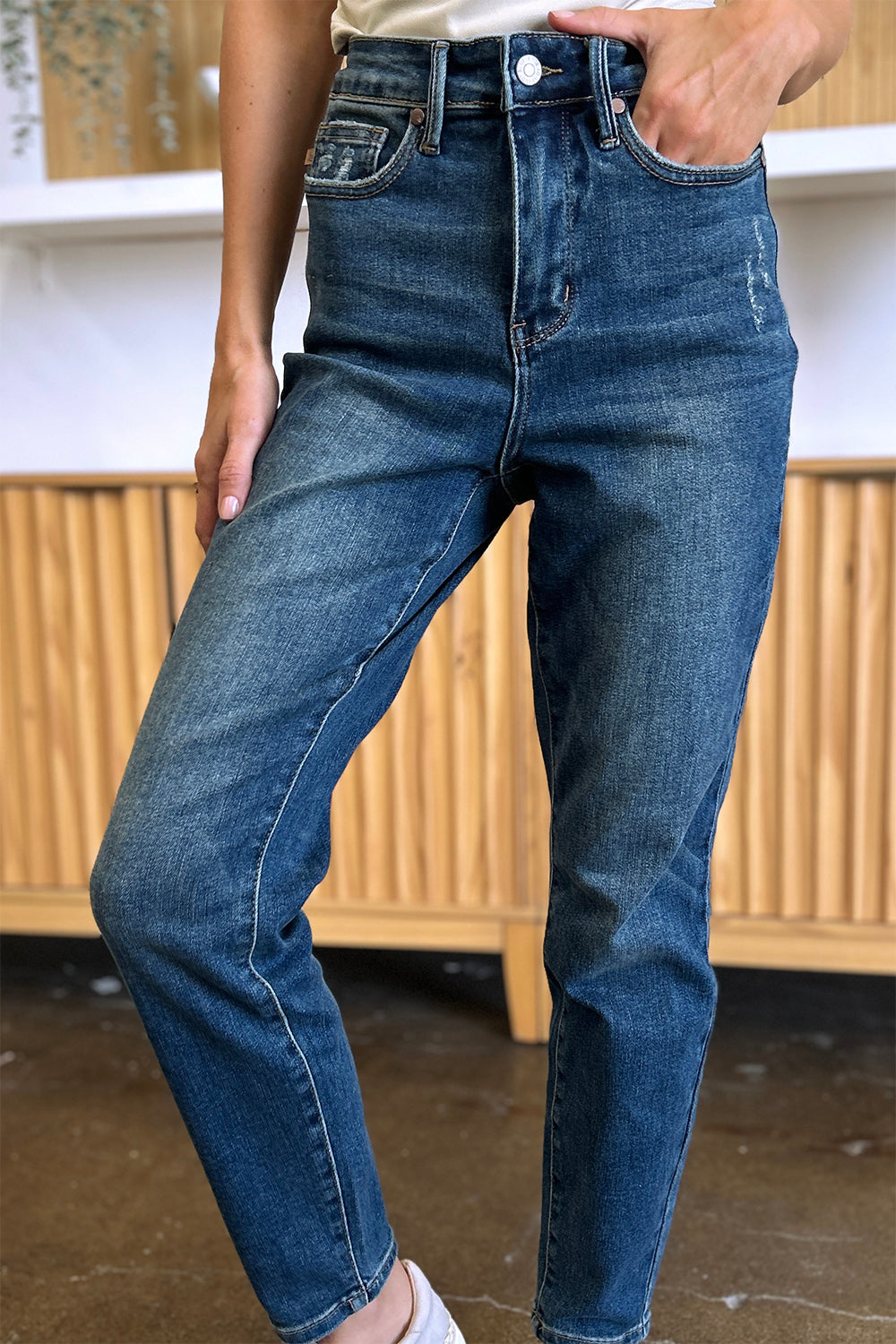 BOTTOM Judy Blue Full Size Tummy Control High Waist Slim Jeans