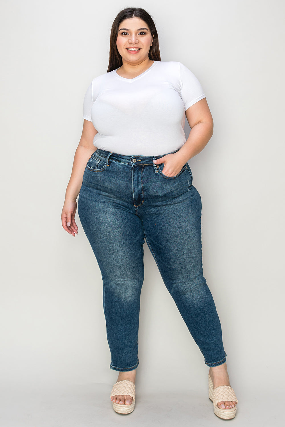 BOTTOM Judy Blue Full Size Tummy Control High Waist Slim Jeans