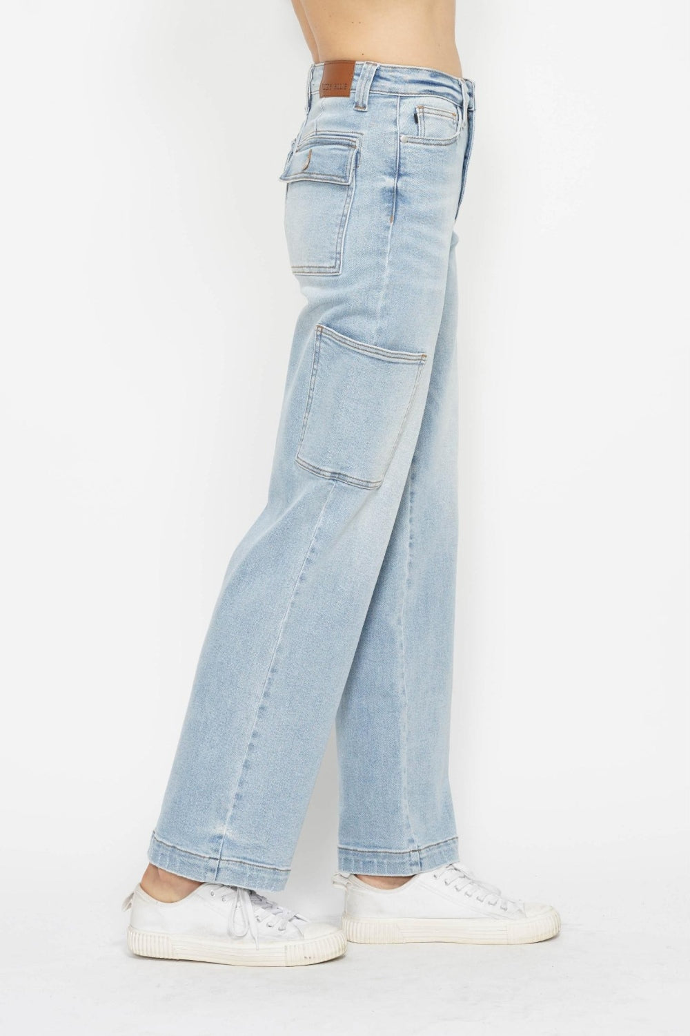 BOTTOM Judy Blue Full Size High Waist Straight Cargo Jeans